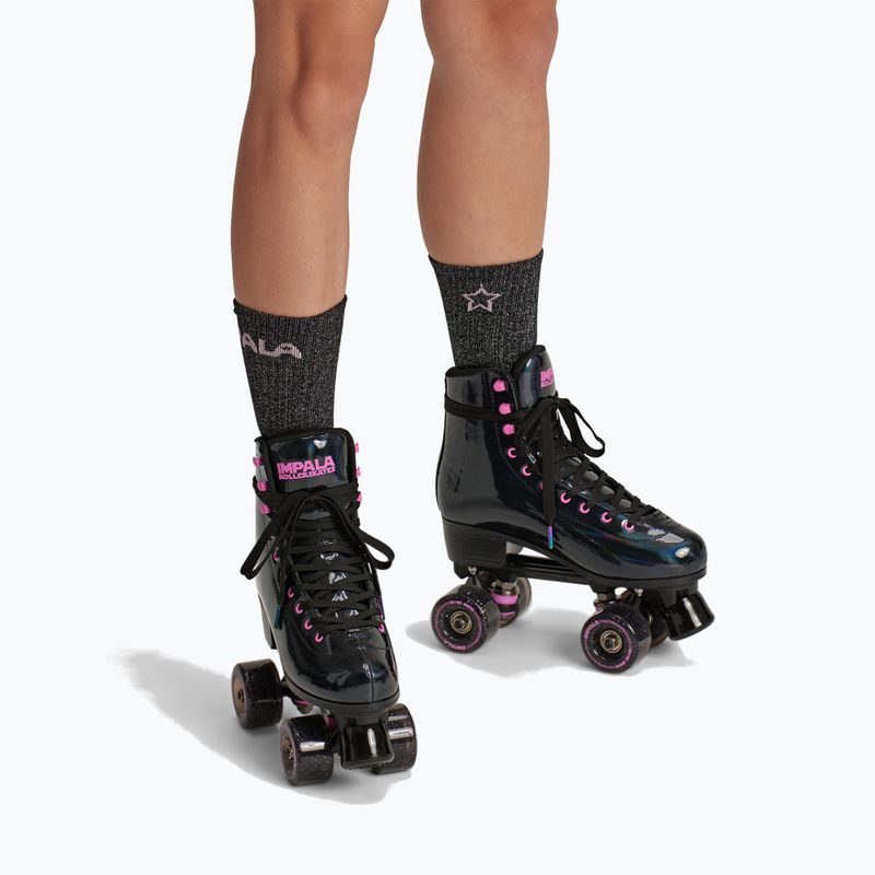 Rollschuhe Damen IMPALA Quad Skate black holographic 3