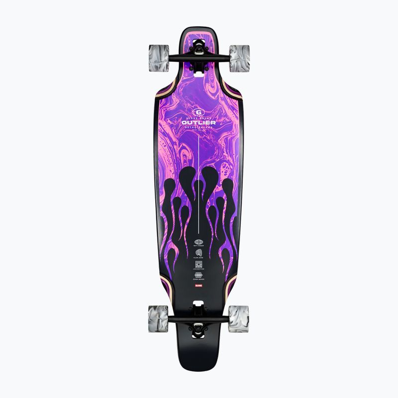 Globus Ausreißer lila Flammen Longboard 3