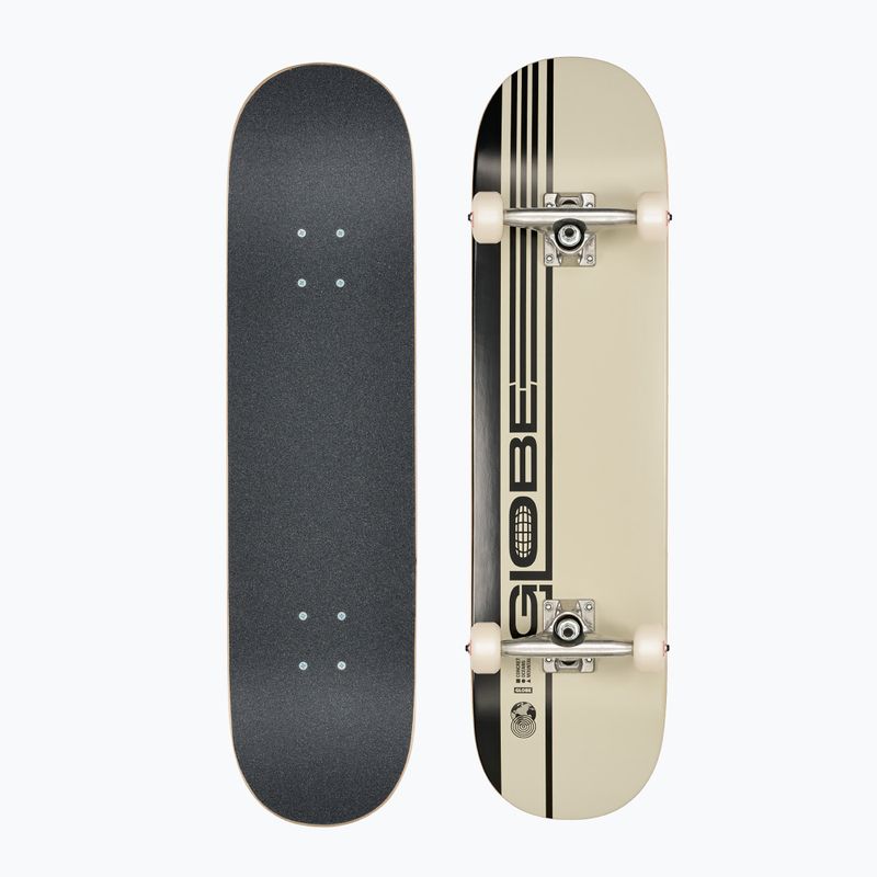 Klassisches Skateboard Globe G0 Strype Hard schwarz/off-weiß