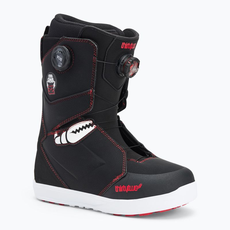 Snowboardschuhe Herren ThirtyTwo Lashed Double Boa Crab Grab '24 black/white/red