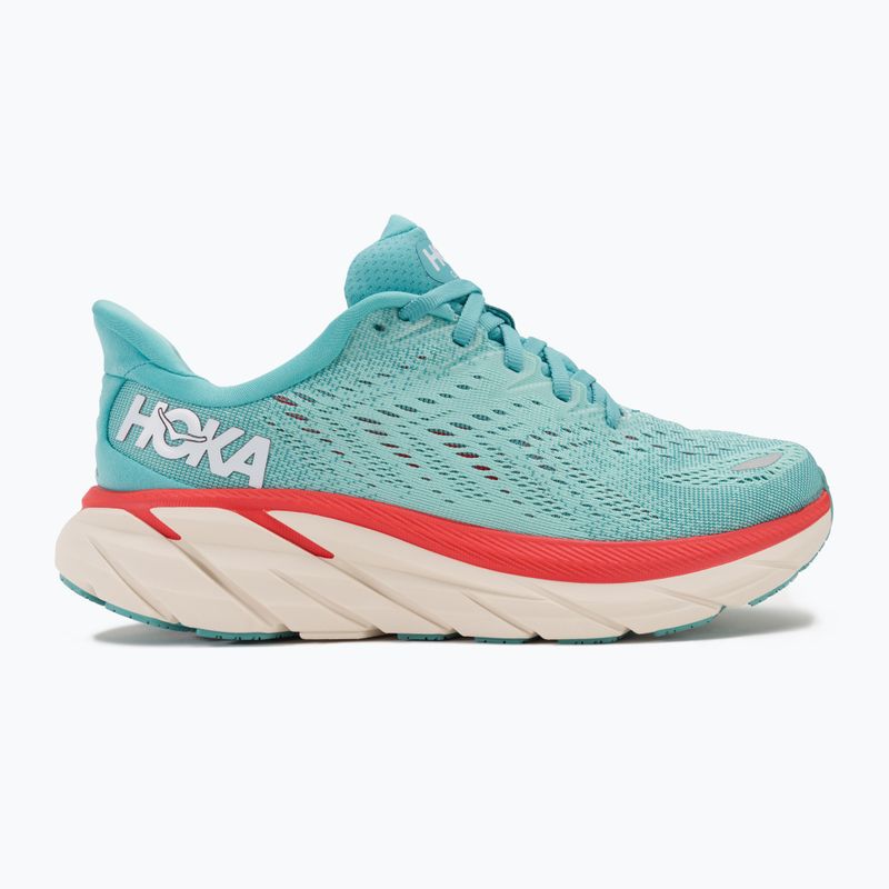 Damen Laufschuhe HOKA Clifton 8 Wide aquarell/eierschalenblau 2