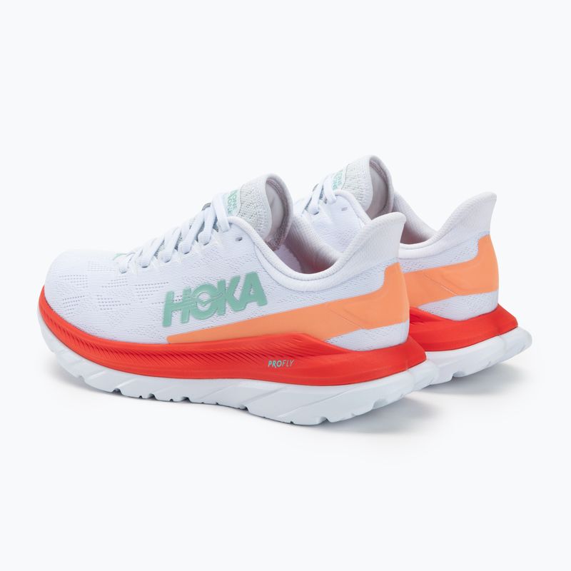 Damen Laufschuhe HOKA Mach 4 weiß/fiesta 3