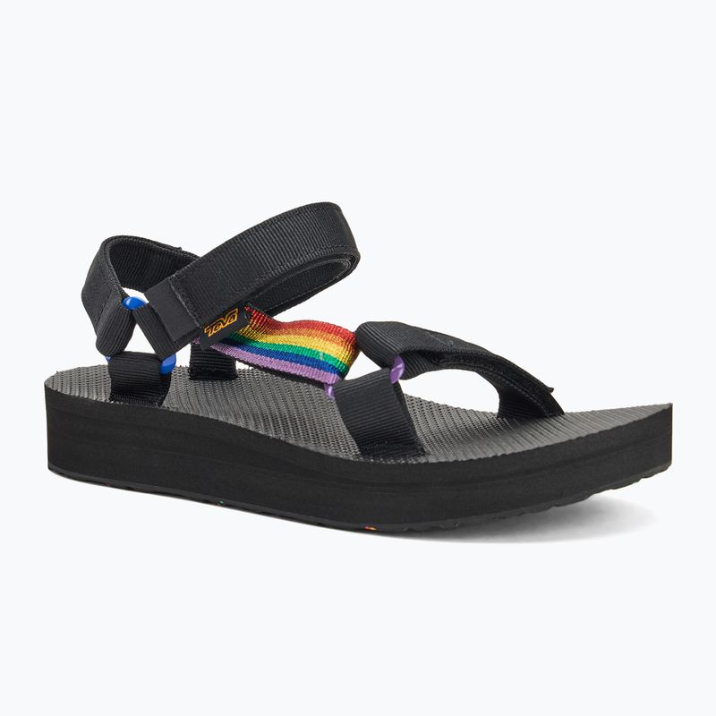 Sandalen Damen Teva Midform Universal Pride black rainbow
