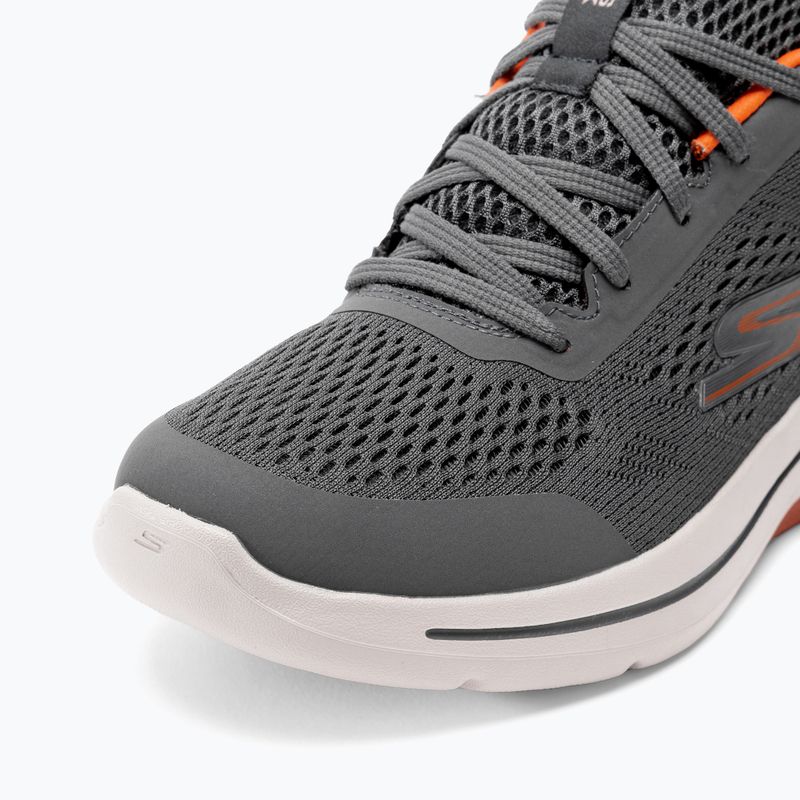 Herren SKECHERS Go Walk Arch Fit Idyllic anthrazit/weiß/orange Schuhe 8