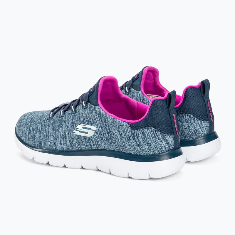 SKECHERS Summits Quick Getaway Damen Schuhe navy/hot pink 3