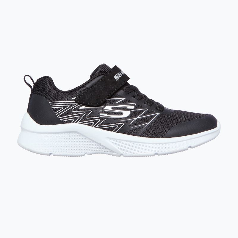 SKECHERS Microspec Texlor schwarz/silberne Kinderturnschuhe