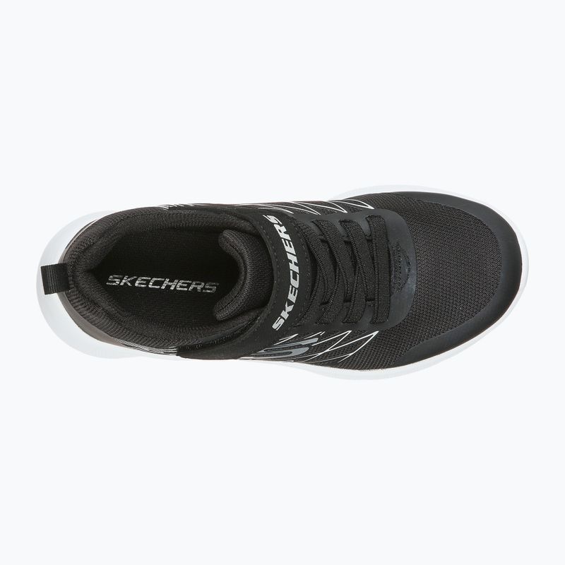 SKECHERS Microspec Texlor schwarz/silberne Kinderturnschuhe