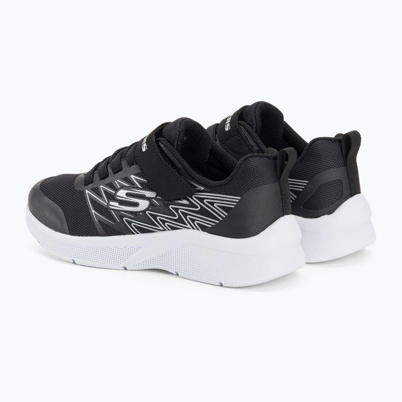 SKECHERS Microspec Texlor schwarz/silberne Kinderturnschuhe