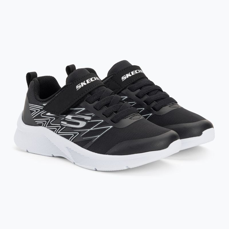 SKECHERS Microspec Texlor schwarz/silberne Kinderturnschuhe