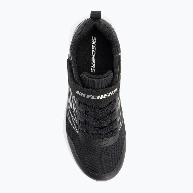 SKECHERS Microspec Texlor schwarz/silberne Kinderturnschuhe
