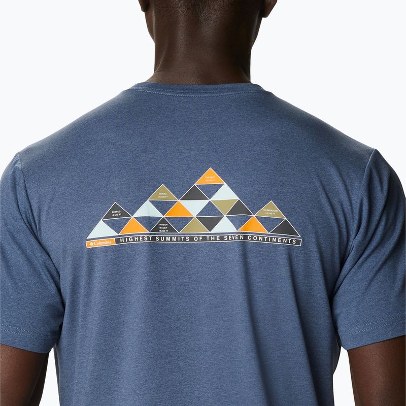 Herren Columbia Tech Trail Graphic Tee blau 1930802 Trekkinghemd 5