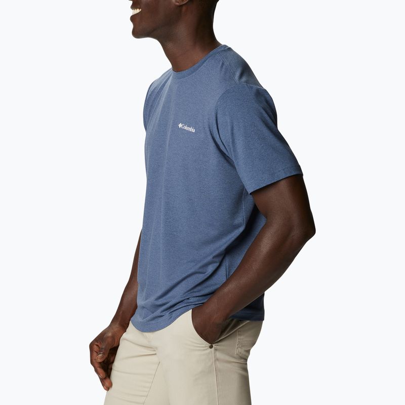 Herren Columbia Tech Trail Graphic Tee blau 1930802 Trekkinghemd