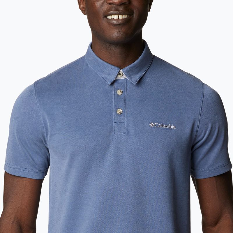 Herren Columbia Nelson Point Polo dunkles Berg-T-Shirt 5