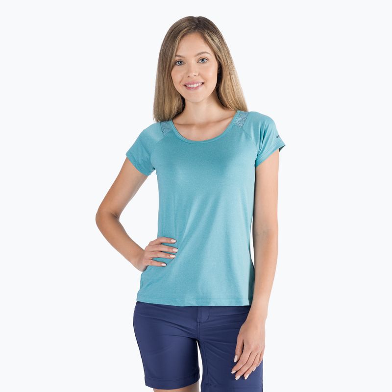Columbia Peak To Point II Damen Trekking T-Shirt Blau 1885463
