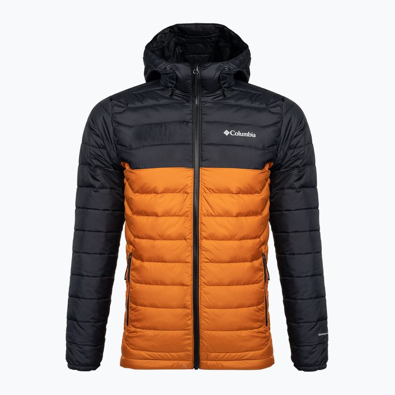 Columbia Powder Lite Hooded Orange/Schwarz Herren Daunenjacke 1693931