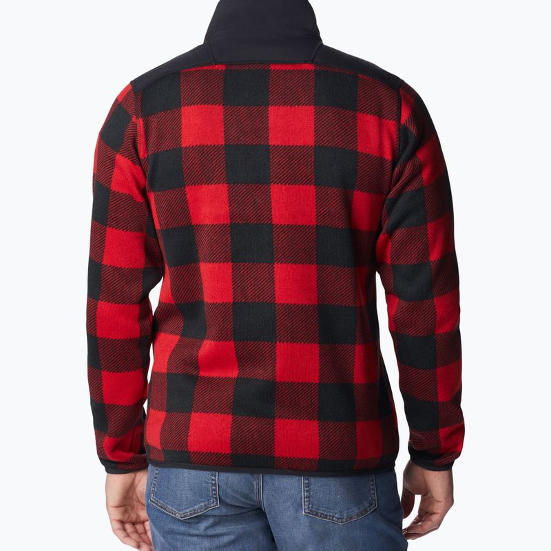 Columbia Sweater Weather II Printed Berg rot kariert drucken Männer Trekking-Sweatshirt 2