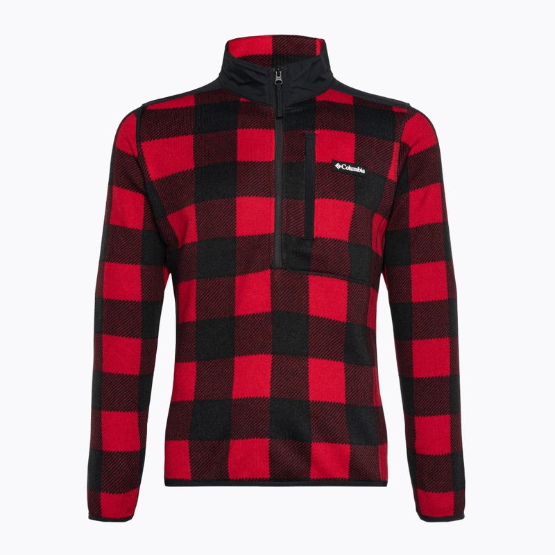 Columbia Sweater Weather II Printed Berg rot kariert drucken Männer Trekking-Sweatshirt 5