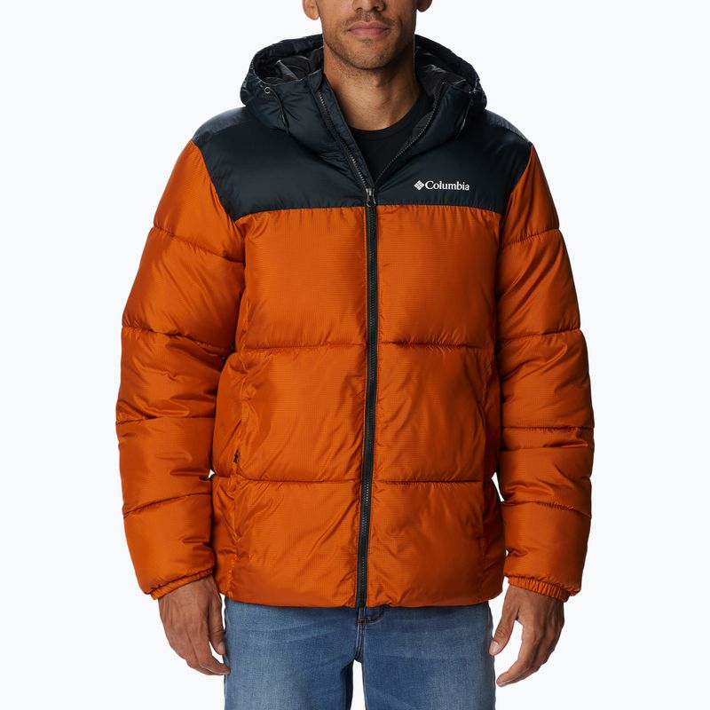 Herren Columbia Puffect Hooded Daunenjacke Orange 2008413
