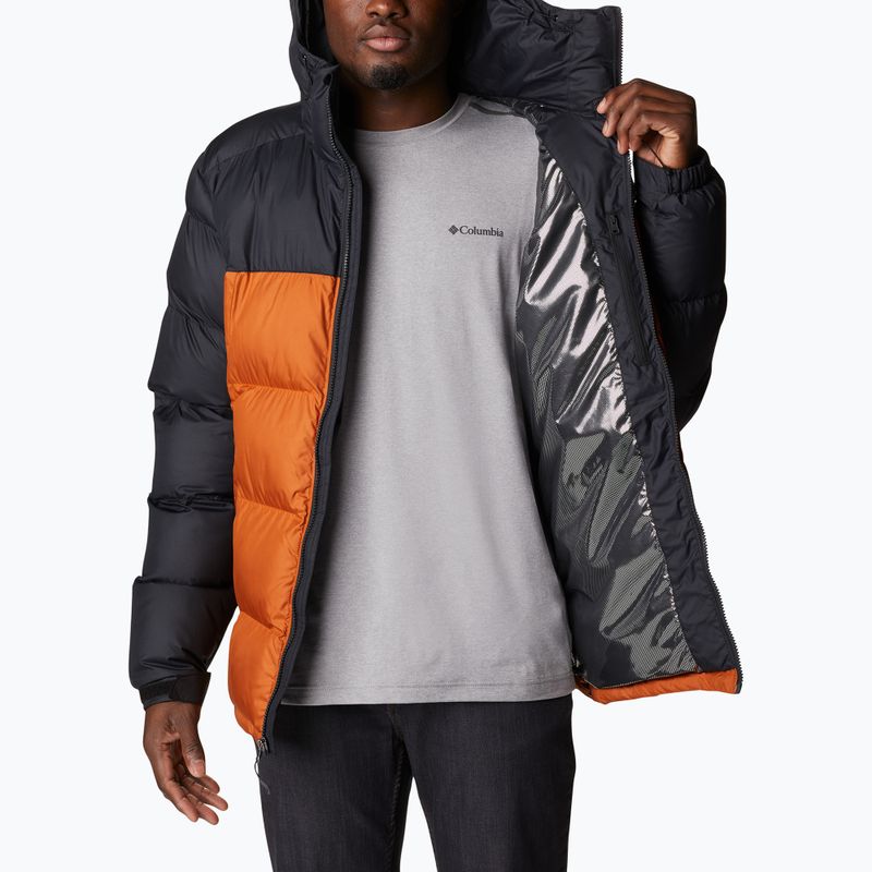 Columbia Pike Lake Hooded Herren Daunenjacke schwarz und orange 1738032 4
