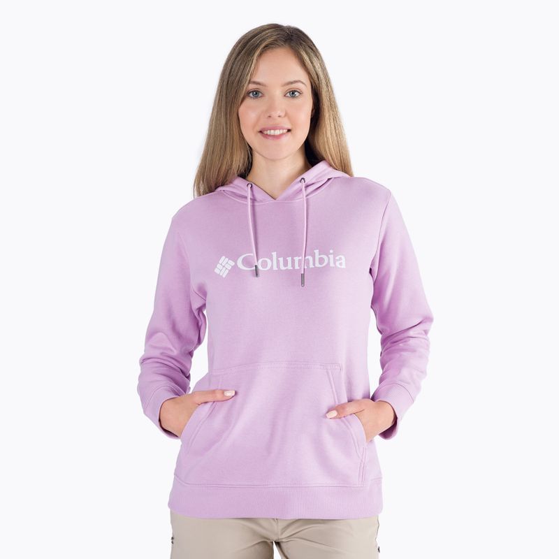 Damen-Trekking-Sweatshirt Columbia Logo lila 1895751