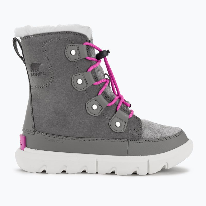 Sorel Sorel Explorer Lace quarry/bright lavender Junior Schneestiefel 2