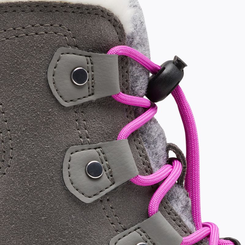 Sorel Sorel Explorer Lace quarry/bright lavender Junior Schneestiefel 13