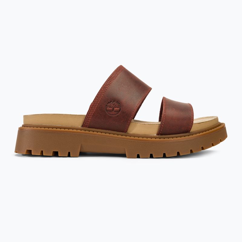Slides Schlappen  Damen Timberland Clairemont Way dark red full grain 2