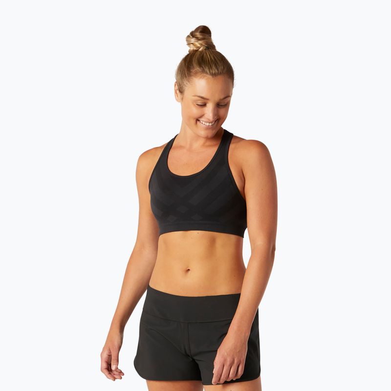 Damen Smartwool Nahtloser Racerback BH schwarz 00846