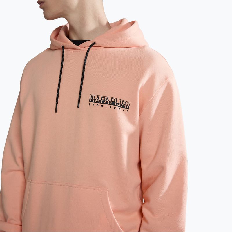 Herren Napapijri B-Boyd H rosa lachsfarbenes Sweatshirt 8