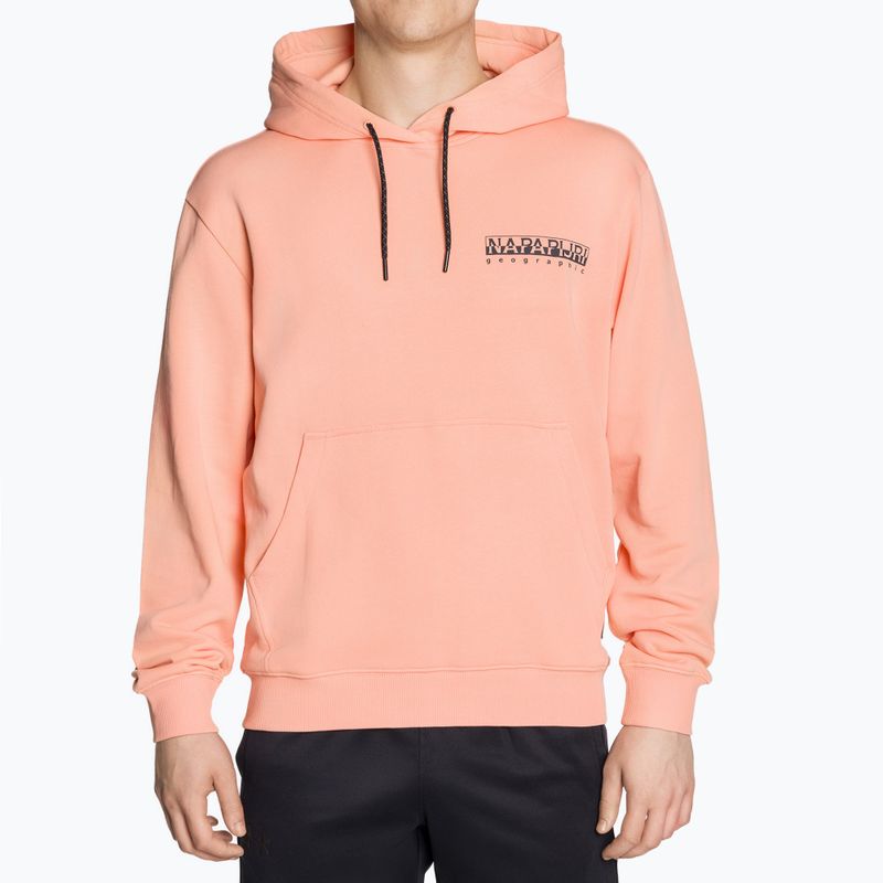 Herren Napapijri B-Boyd H rosa lachsfarbenes Sweatshirt 2