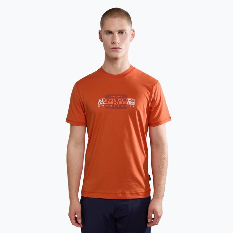 Herren Napapijri S-Smallwood orange gebranntes Hemd