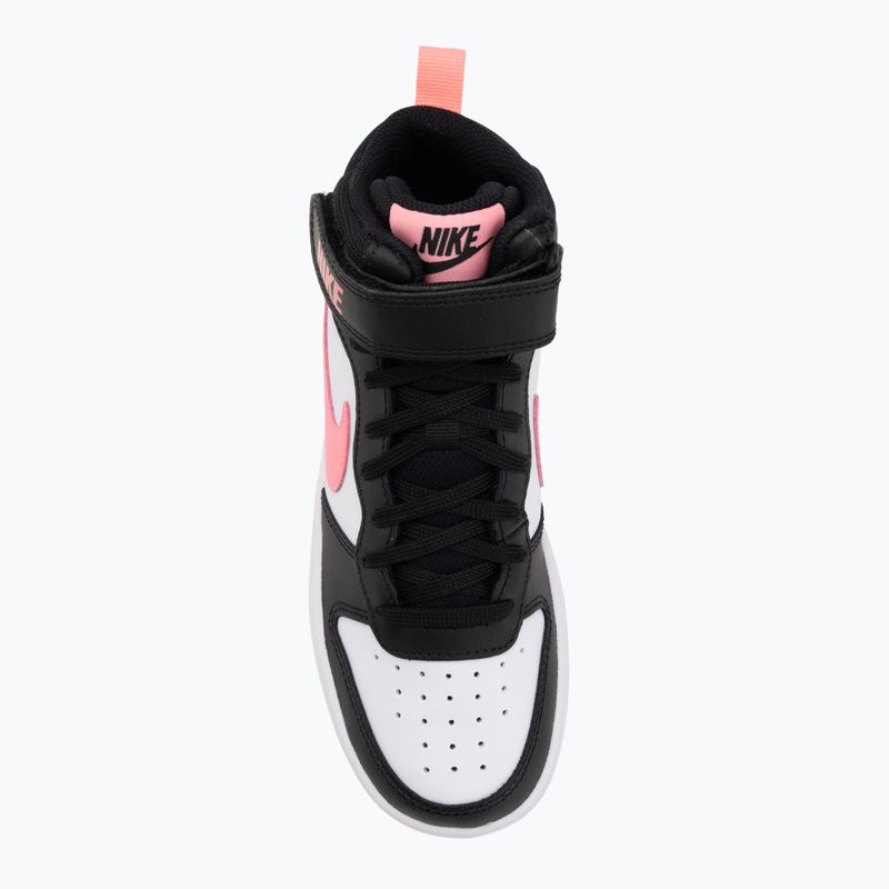Nike Court Borough Mid 2 schwarz/sunset pulse/weiß Kinderschuhe 5