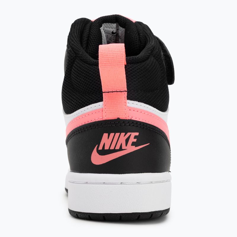 Nike Court Borough Mid 2 schwarz/sunset pulse/weiß Kinderschuhe 6