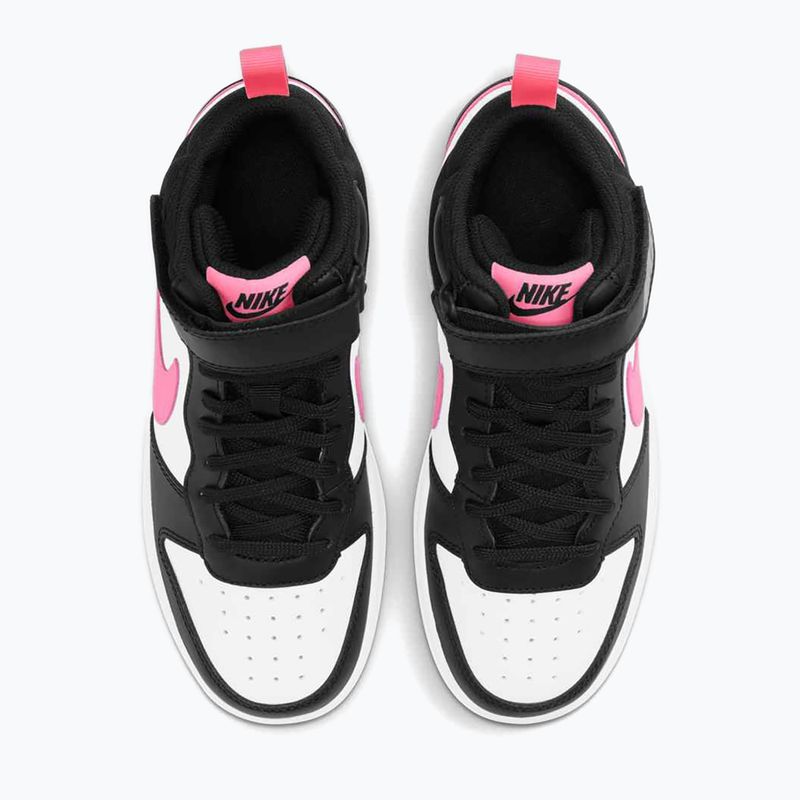 Nike Court Borough Mid 2 schwarz/sunset pulse/weiß Kinderschuhe 10