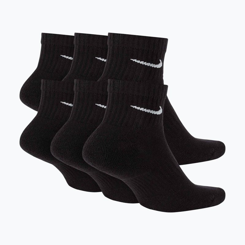 Nike Everyday Cushioned 6 Paar schwarz/weiße Socken 2