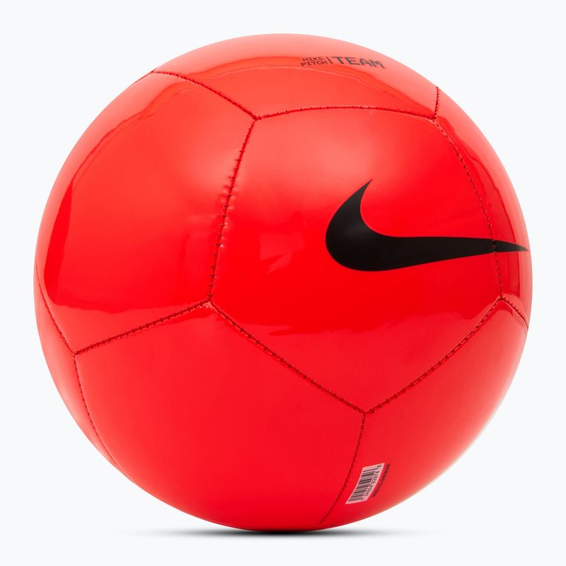 Nike Pitch Team hell karminrot/schwarz Größe 3 Fußball 2