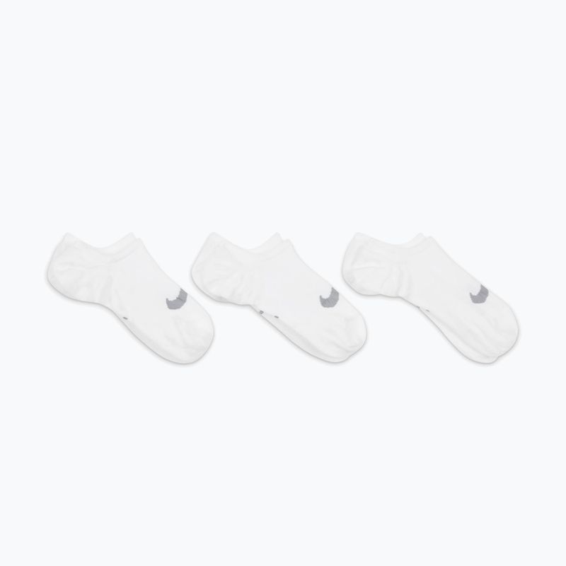 Damensocken Nike Everyday Plus Lightweight Footie 3er-Pack white/wolf-grey 2