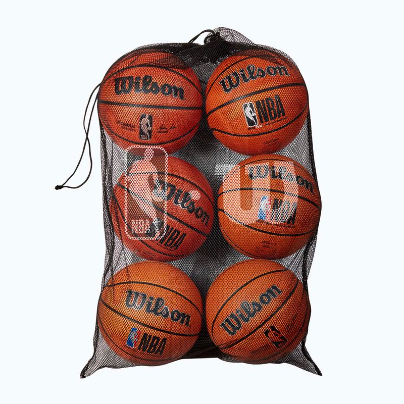 Wilson NBA 6 Ball Mesh Tragetasche schwarz