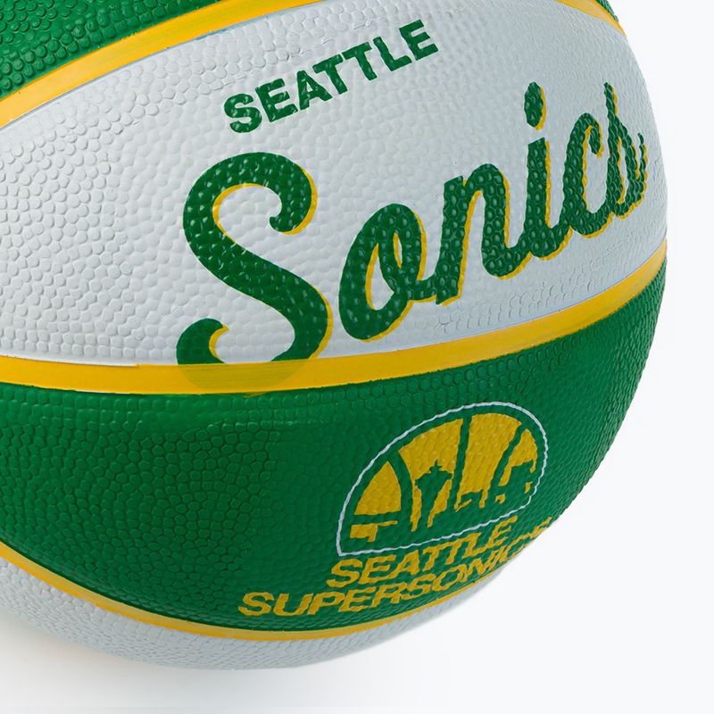 Wilson NBA Team Retro Mini Seattle SuperSonics Basketball grün WTB3200XBSEA 3