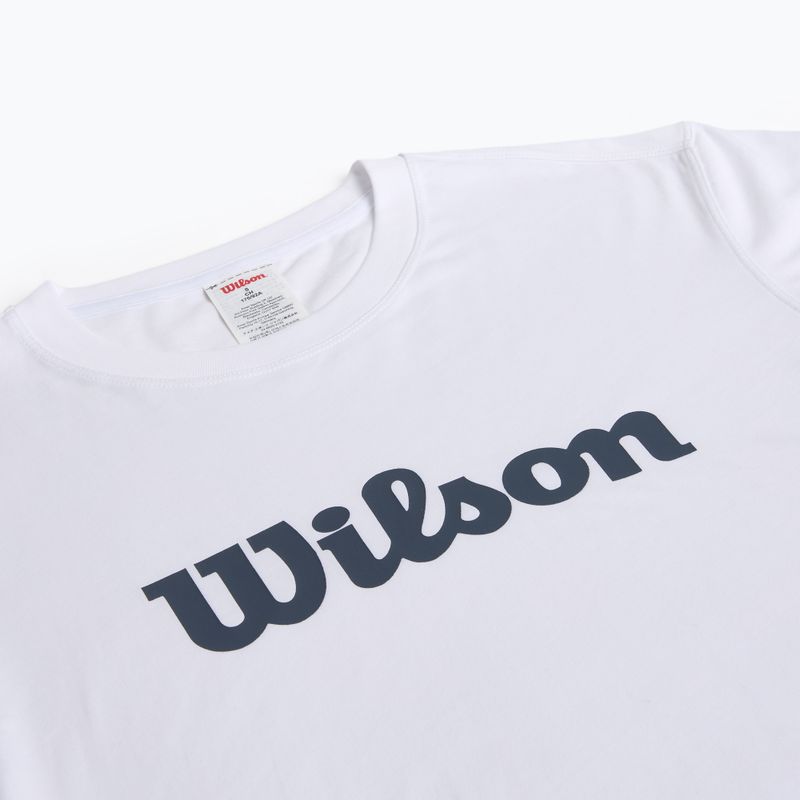 Herren-Tennisshirt Wilson Team Graphic hellweißer Schriftzug 3