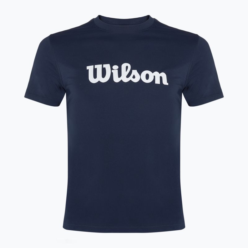 Wilson Team Graphic Herren Tennisshirt mit klassischer Marineblau-Schrift