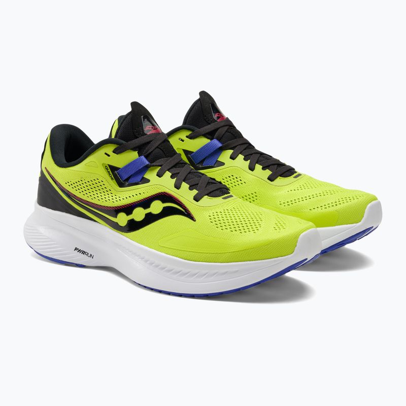 Herren Saucony Guide 15 sauer/blau einmal laufen Schuhe 4