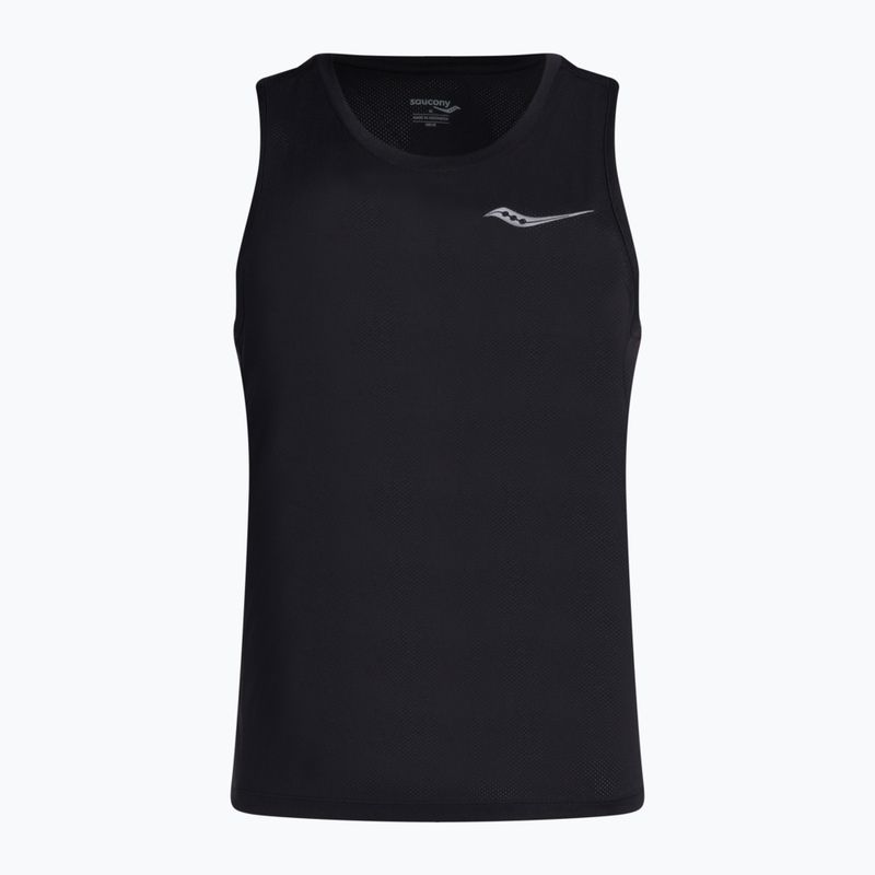 Saucony Herren Stopwatch Singlet Laufshirt schwarz SAM800277-BK
