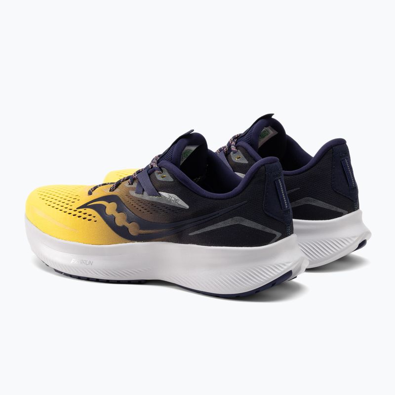 Saucony Ride 15 Herren Laufschuhe navy blau und gelb S20729-65 3