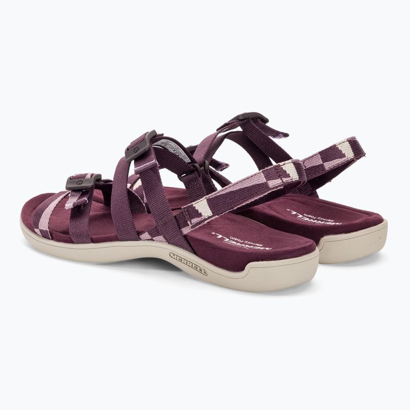 Damen Merrell District 3 Backstrap Web Sandalen burgundy 3