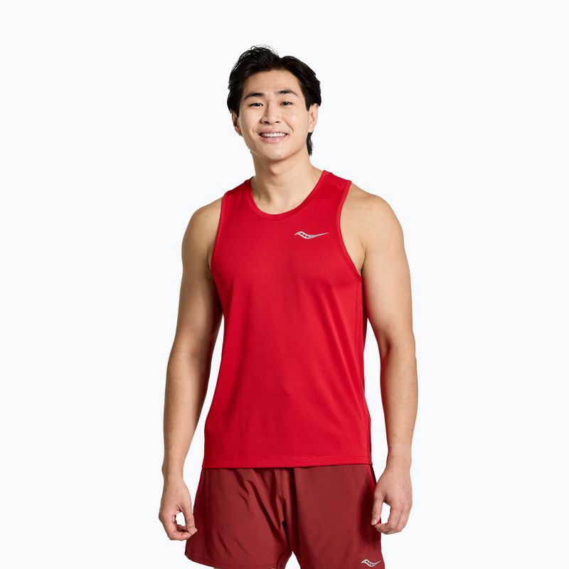Saucony Herren Stopwatch Singlet Laufshirt rot SAM800277-PP
