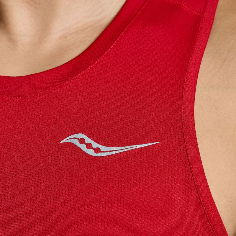 Saucony Herren Stopwatch Singlet Laufshirt rot SAM800277-PP 3