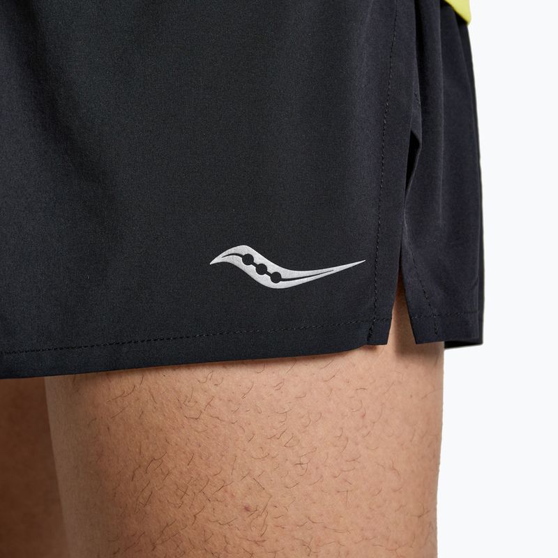 Saucony Herren Outpace 2.5" Split Laufshorts schwarz SAM800326-BK 3