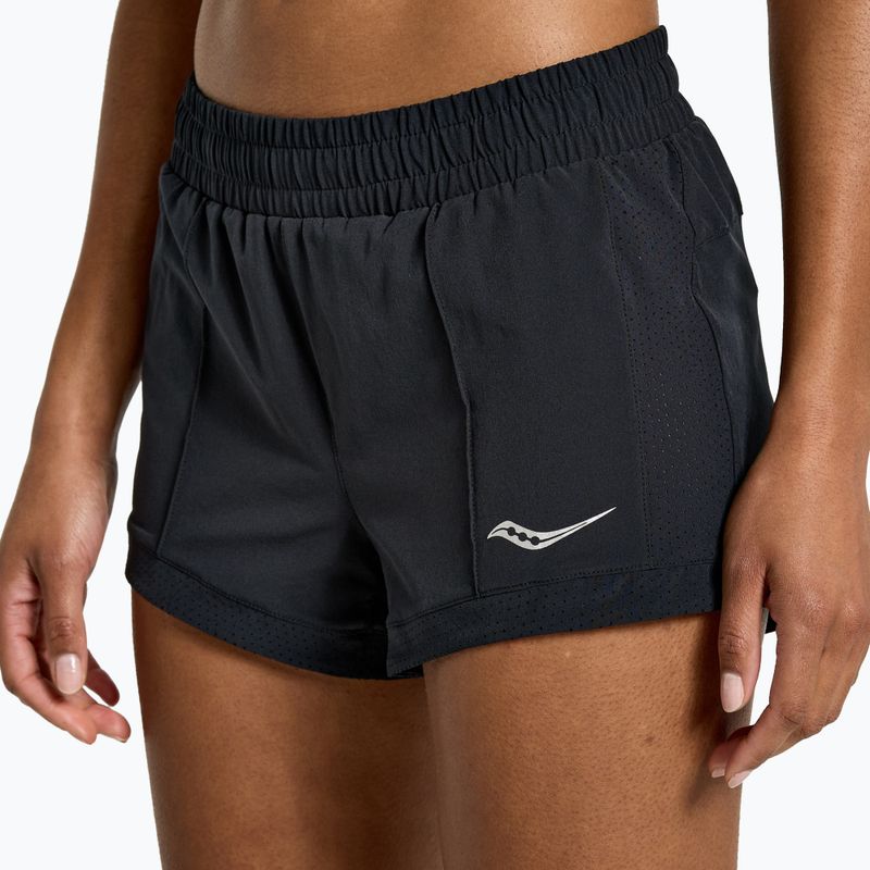 Saucony Damen Outpace 2.5" Split Laufshorts schwarz SAW800421-BK 3