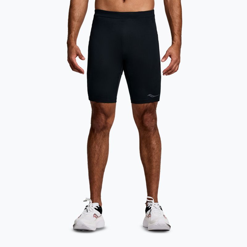 Saucony Fortify Gefütterte Herren Laufshorts halb schwarz